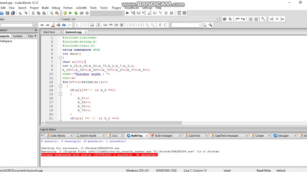 Program c++ menentukan bilangan jika merupakan kelipatan 25 - YouTube