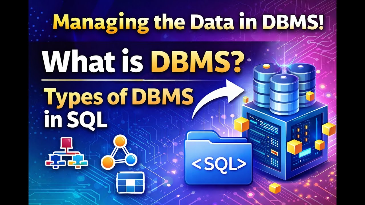 Managing the Data in DBMS | What is DBMS? | Types of DBMS in SQL - YouTube