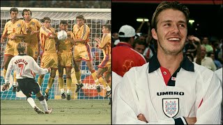 David Beckham's first appearance in a World Cup