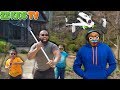Drone master captured or is he  family vlog spy skit with zz kids tv