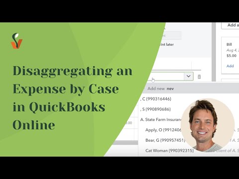 Disaggregating an Expense by Case in QuickBooks Online