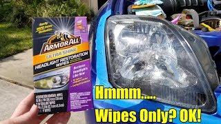 Armor All Restoration Headlight Wipes Test and Review on my Honda Prelude.