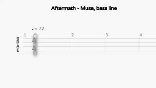 Aftermath - Muse, bass tab line