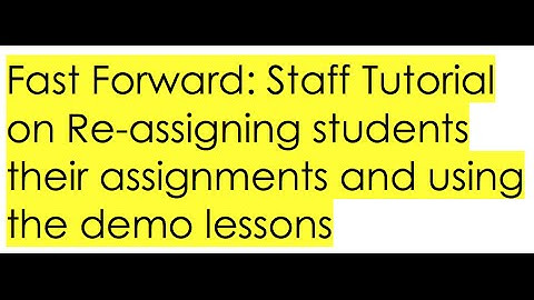 Fast Forward Quick Staff TrainingVideo 1