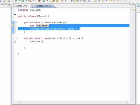 Tutoriales Java: 09 Funciones simples (Static Void) - YouTube