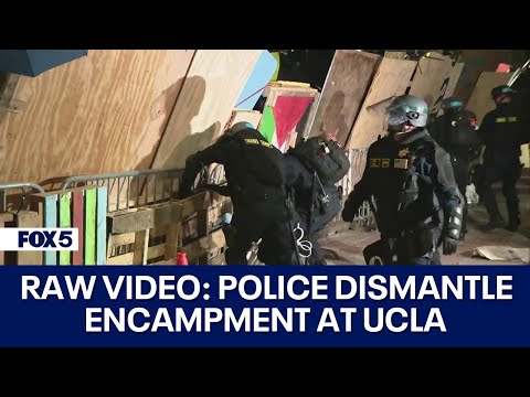 Ucla Campus Protests: Police Move In And Begin Dismantling Pro-Palestinian Encampment