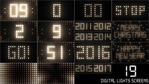 2021 Countdown 2020 Counter Clock Light Timer Animation Motion Graphics Christmas New Year Eve