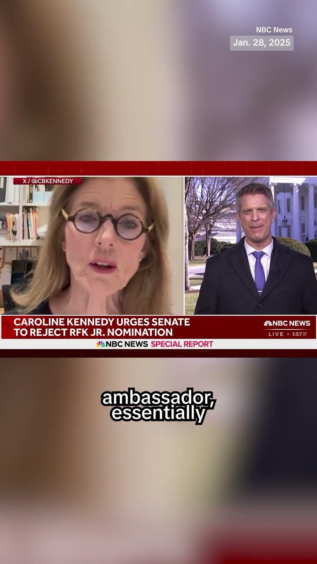 Caroline Kennedy says RFK Jr is unqualified to lead HHS.