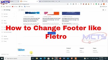 How to Change Footer  Ui like Fletro | Median Ui | Fletro Pro | Imagz | Mc Tech Solutions