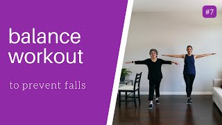 Balance Workout to Prevent Falls for Seniors, Beginner Exercisers