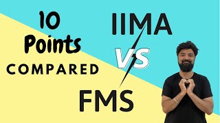 IIM Ahmedabad vs FMS | 10 Points Comparison |  Placements ROI Rankings Brand Recognition Intake