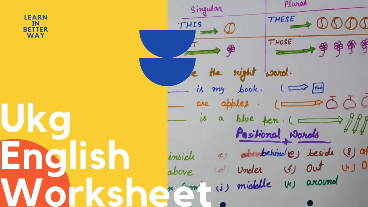 Ukg english worksheet DIY Worksheet CBSE ICSE Learn In Better