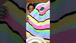 Oh just enough ? handmade knitting loom yarn blanket afghan