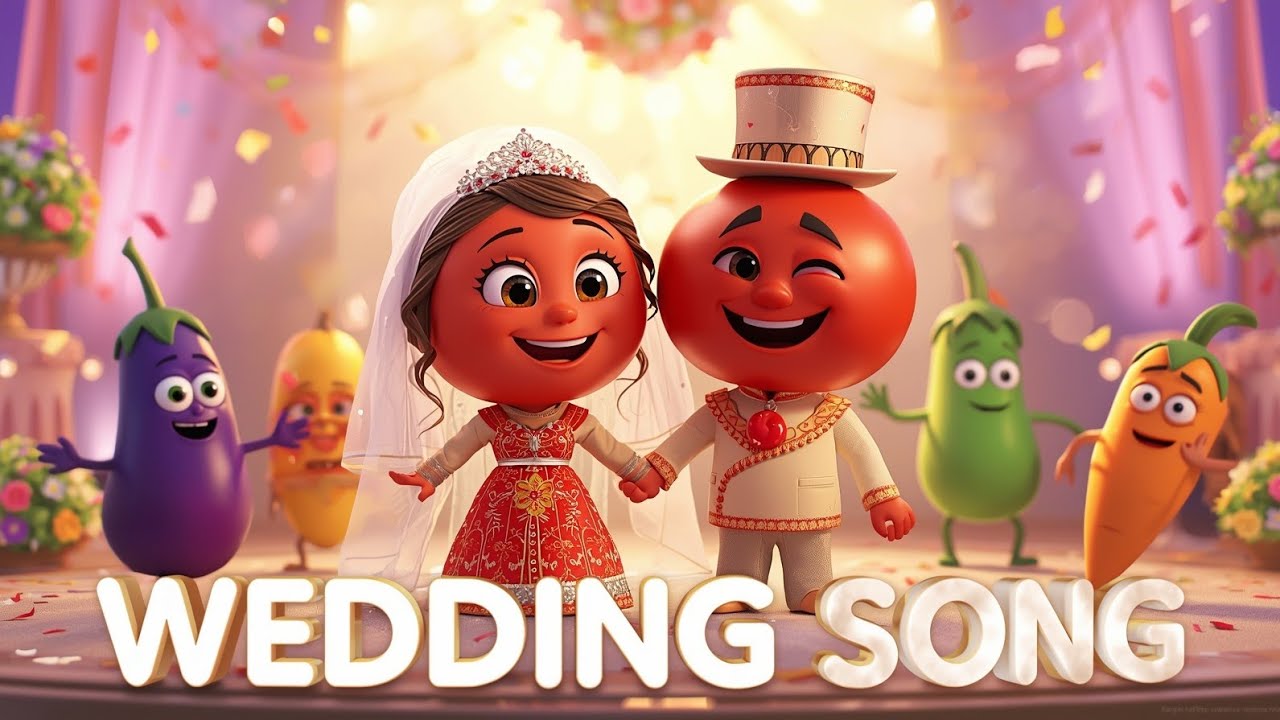 Tomato Wedding Song 🍅 | Funny Vegetable Wedding | Kids Nursery Rhymes | Fun Toon Kids