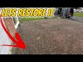 Reviving a neglected driveway before and after restoration