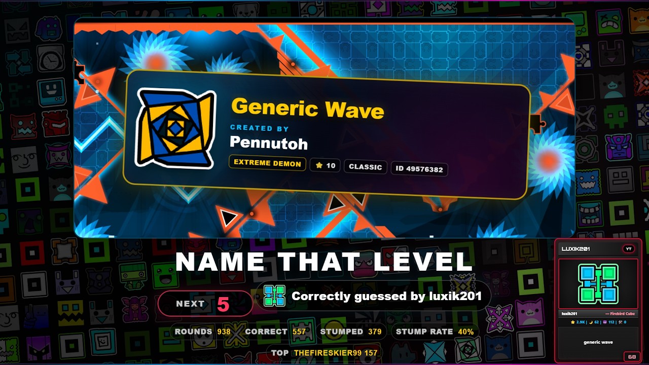 Are you smarter than a 5th Grader? | Name That Level! | #geometrydash