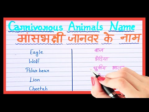 मांसभक्षी जानवरों के नाम | carnivores animals name