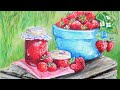 Oils Pastel Still Life on Affordable Canson XL Sand Grain Paper (timelapse)