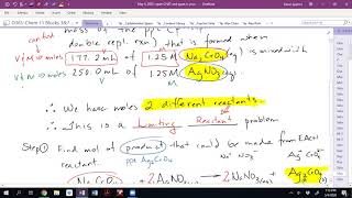 May 4/5 Solution Stoichiometry - Limiting Reactants