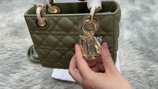 lady dior unboxing 🤍 small/MyABC lady dior bag Review