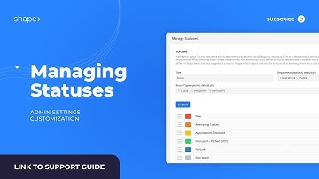 Managing Statuses in Shape Software CRM
