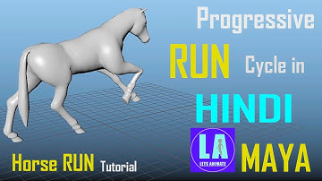 Horse Run Cycle Animation Tutorial in Maya Software - MAYA 3D Animation Class in Hindi