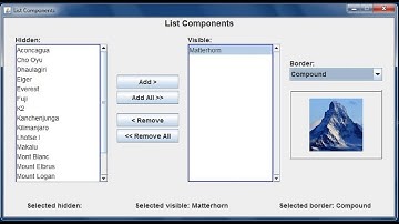 Java GUI List Components