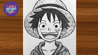 Easy Luffy Drawing Tutorial || How to Draw Anime for Beginners || Step-by-Step screenshot 3