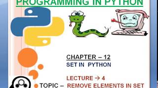 CHAPTER 12 :4.Remove Methods  In Set  |Python complete tutorial course in hindi|  #coder_brains |171