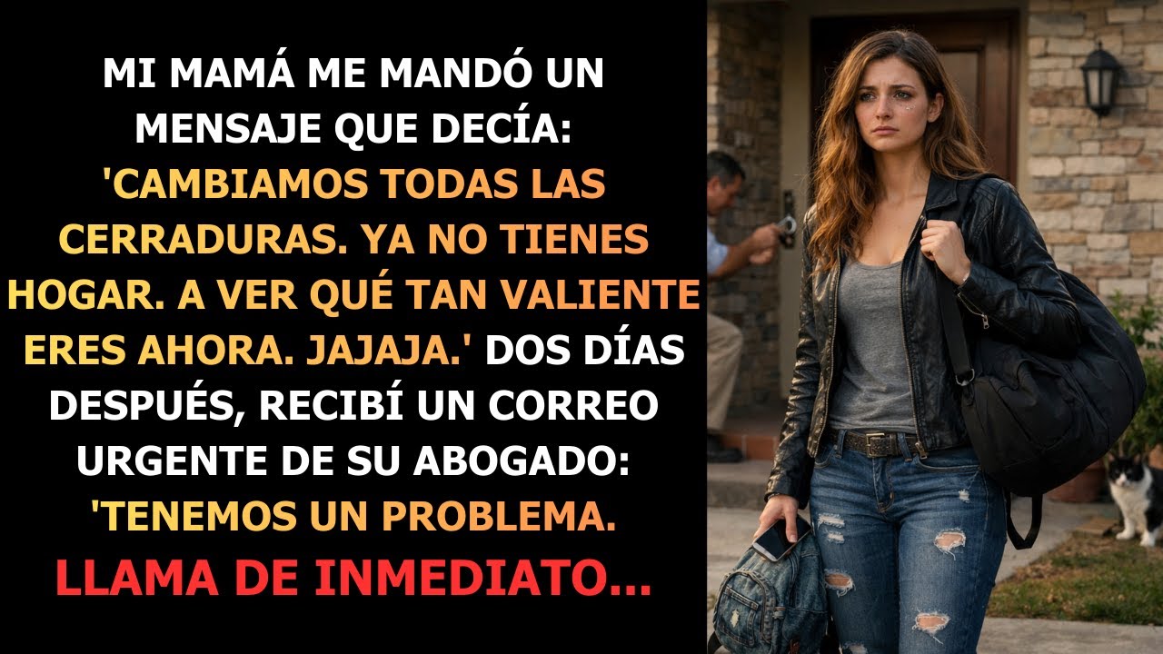 Mi mamá me envió un mensaje que decía  ‘Cambiamos todas las cerraduras  Ya no tienes hogar…