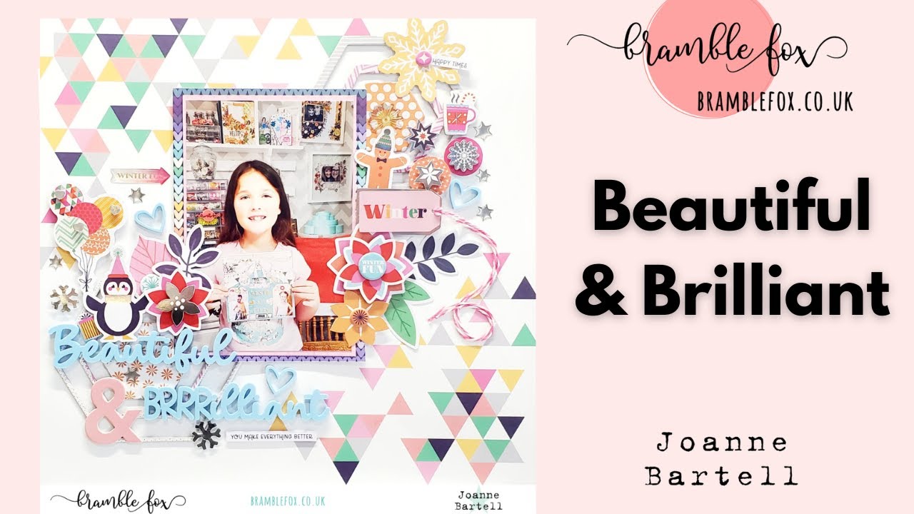 Красиво и великолепно - Зимний макет для скрапбукинга - Bramble Fox