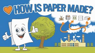 How Is Paper Made? | Easy Step-by-Step Process for Kids | Fun Learning Video