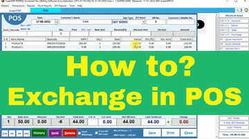 Exchange and Sales Return in POS Billing SuperERP Software