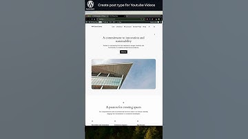 Create post type for YouTube videos #ai #wordpress #automation #design #development