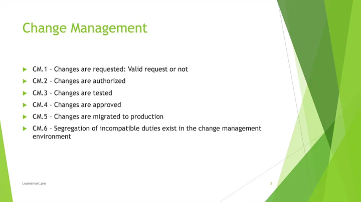 ITGC Change Management - Part 1