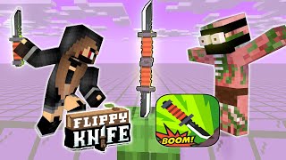Monster School : FLIPPY KNIFE CHALLENGE [LOCKDOWN GAMES] - Minecraft Animation screenshot 5