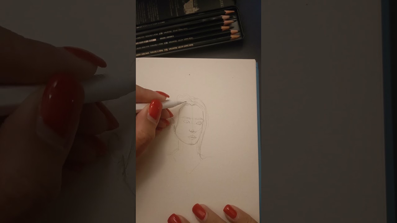 drawing face with Loomis method 