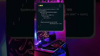 sum of odd numbers between 1 to 100 | Java |