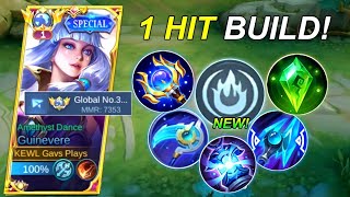 TOP 1 GLOBAL GUINEVERE BEST 1 HIT BUILD & EMBLEM 2024!! ( MUST TRY ) | MLBB