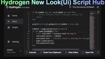 Hydrogen New Look(Ui) Script Hub and Editer | Better than Arceus X?