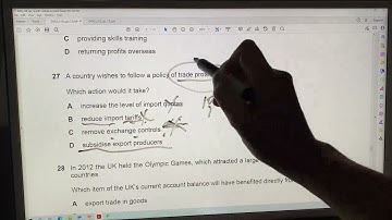 IGCSE Economics MCQ 0455 S18 QP12 answered solved multiple choice Q27-28 The Visible Hand