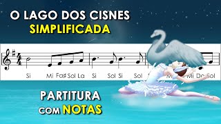 O Lago dos Cisnes | Partitura com Notas para Flauta Doce, Violino + Playback no Piano