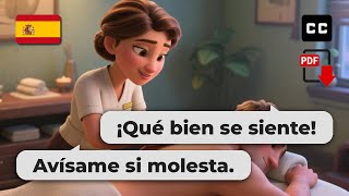 Easy Spanish for Beginners: 🌿 Massage Conversation Practice – Learn Spanish A2-B1