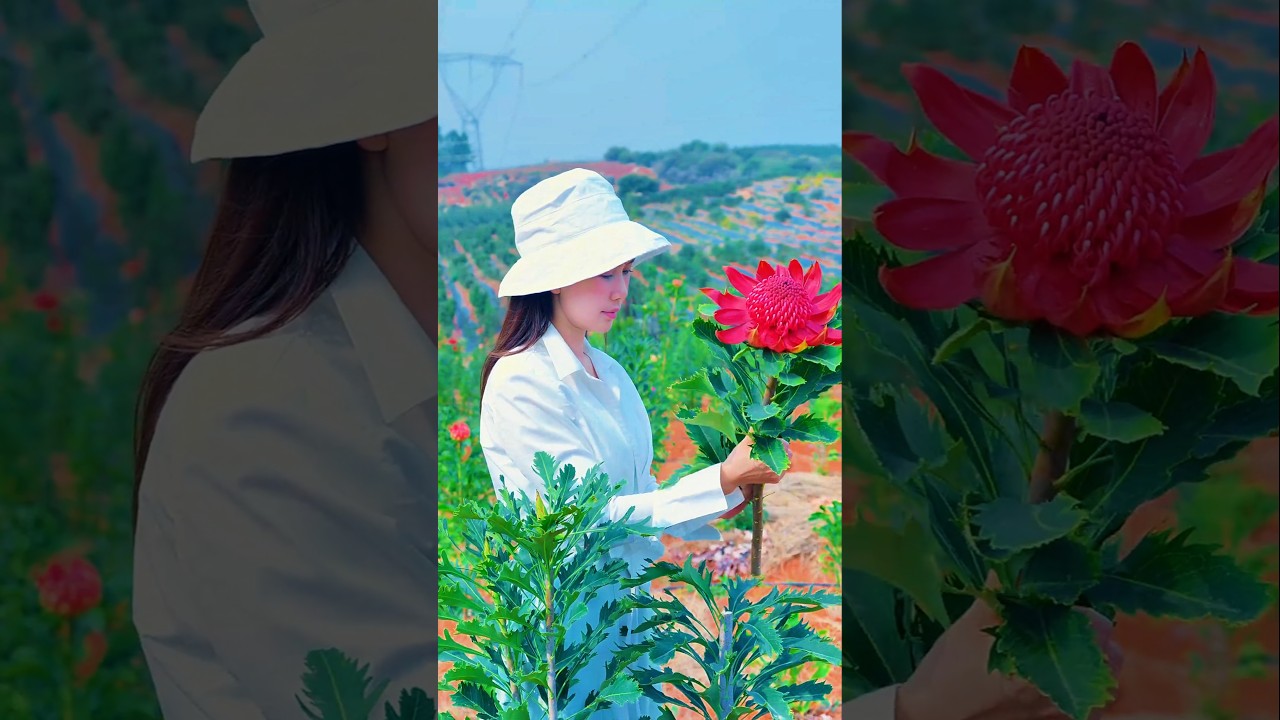 collecting beautiful flowers from stunning garden #shorts #youtubeshorts #trending