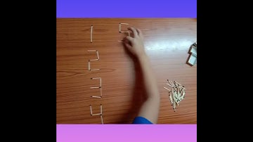 Match stick  numbers 1-10 for kids