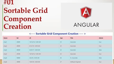 How to Create Sortable Grid Component in Angular? - 01 | Reusable table sort component