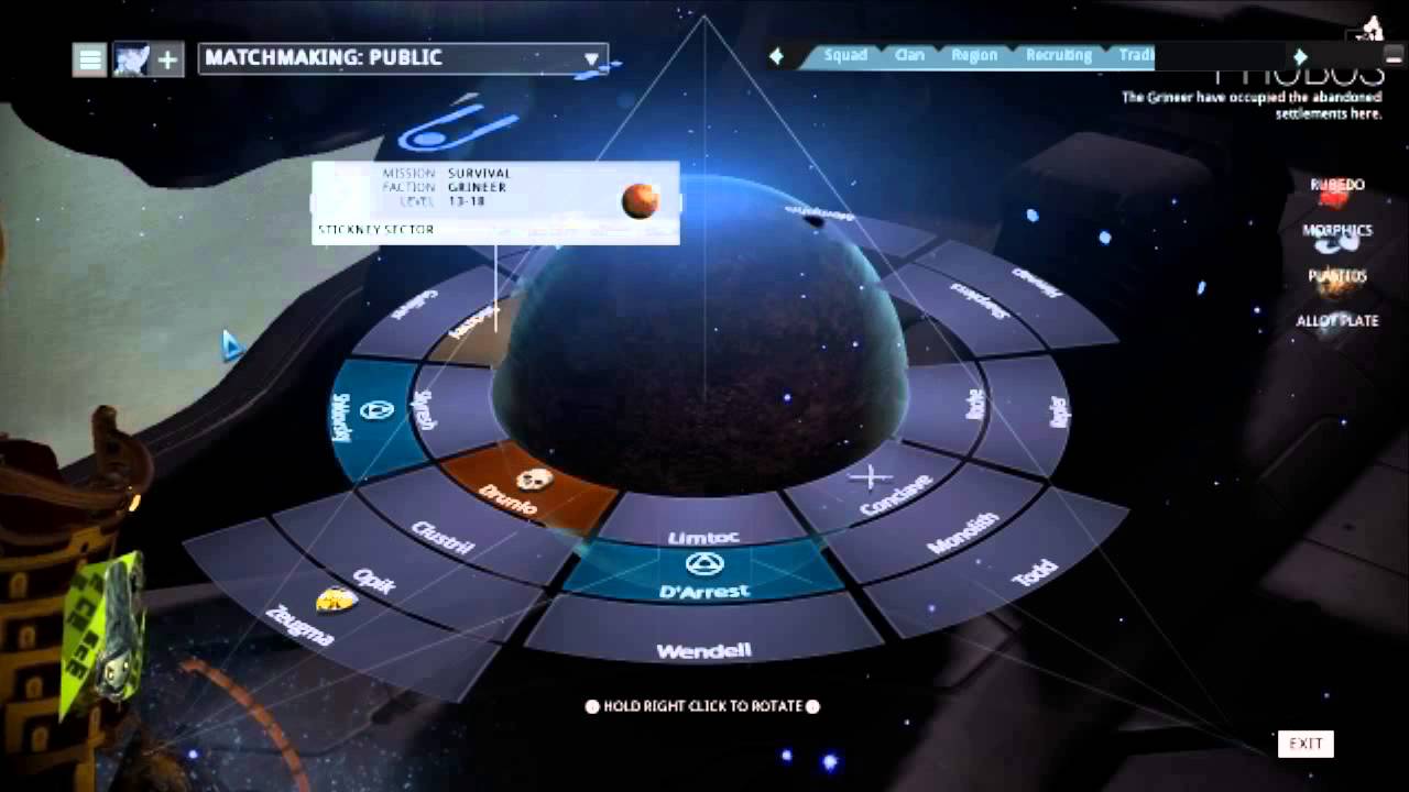 Warframe Solar System Map