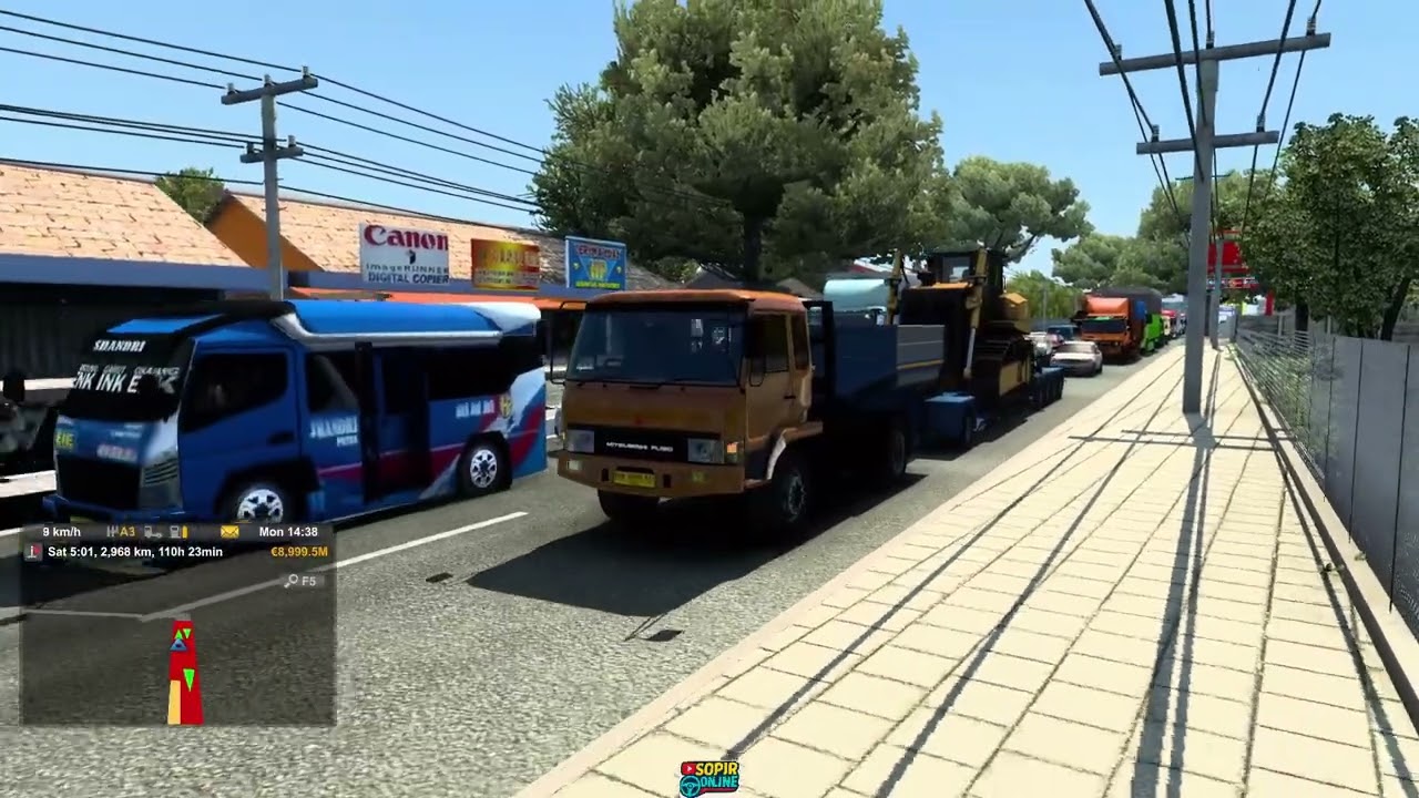 NGANTER ALAT BERAT UNTUK PROYEK BANGUN HOTEL DARI SEMARANG KE PATI ETS2 GAME