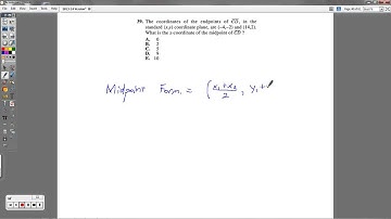 ACT Question #39 - The Midpoint Formula