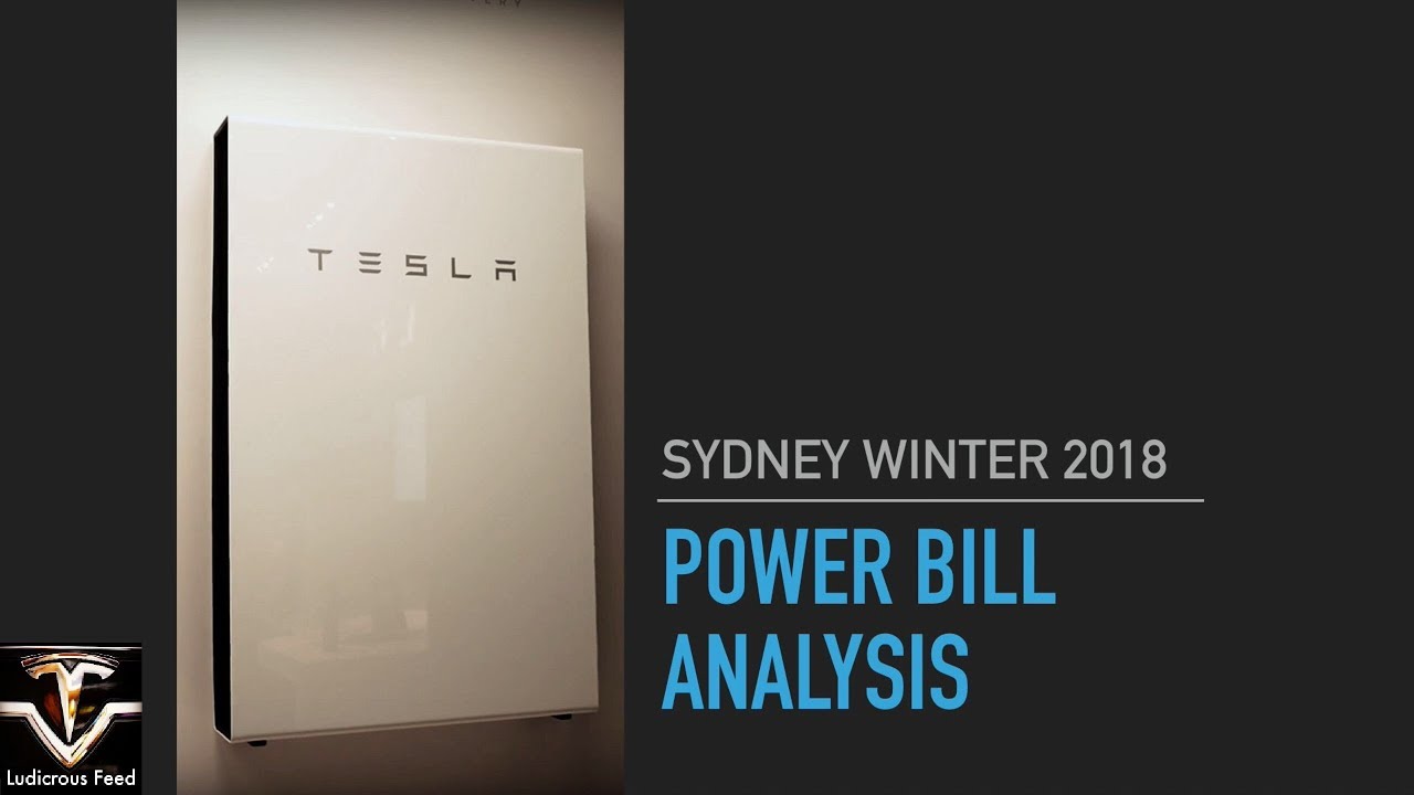 Tesla PowerWall2 Electricity Power Bill Winter 2018 Australia Ludicrous Feed Tesla Tom YouTube